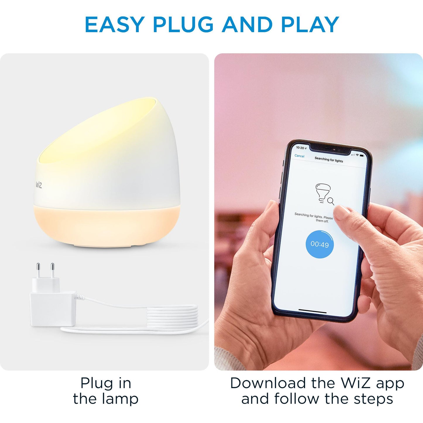 WiZ Squire Dual Zone Lamp Colour & White