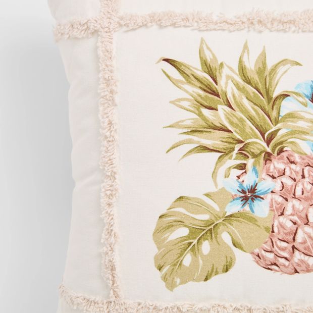 Kalina Cotton Pineapple Cushion - Cloud