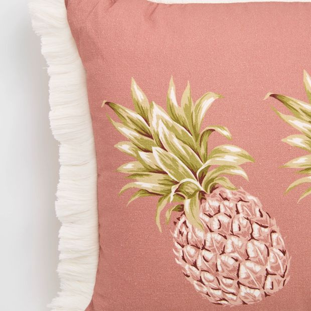 Kalina Cotton Pineapple Breakfast Cushion - Mocha