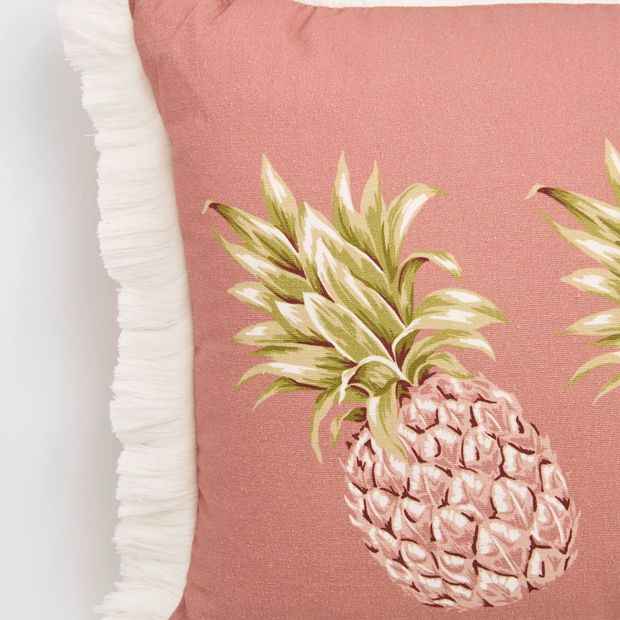 Kalina Cotton Pineapple Breakfast Cushion - Mocha