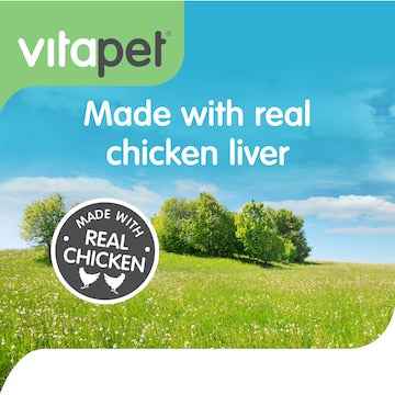 Vita Pet Rawhide Barrels Filled With Chicken Liver Dog Treats 400g