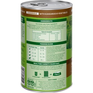 Nature's Gift Adult Wet Dog Food Casserole With Kangaroo & Vegetables 1.2kg