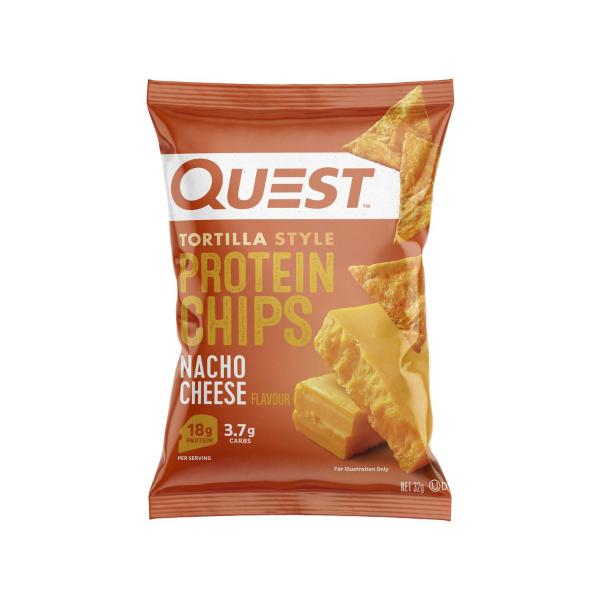 QUEST TORTILLA STYLE PROTEIN CHIPS NACHO CHIPS 32G