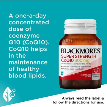 Blackmores Super Strength CoQ10 300mg Heart Health Vitamin Tablets 30 pack
