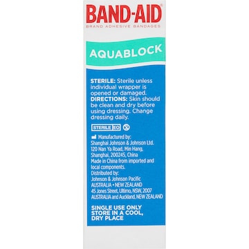 Band-Aid Waterproof Aquablock Sterile Strips 40 pack