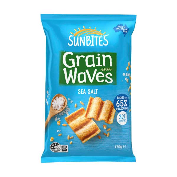 SUNBITES GRAIN WAVES CHIPS SEA SALT 170GM