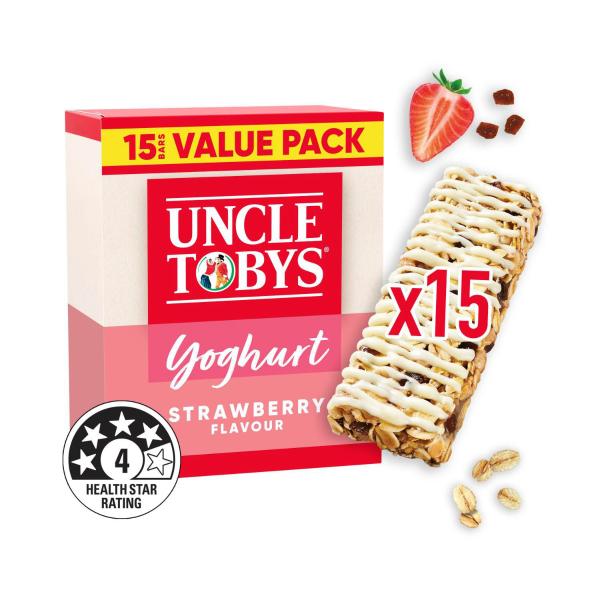 Yoghurt Strawberry Muesli Bars Value Pack School Lunchbox Snacks