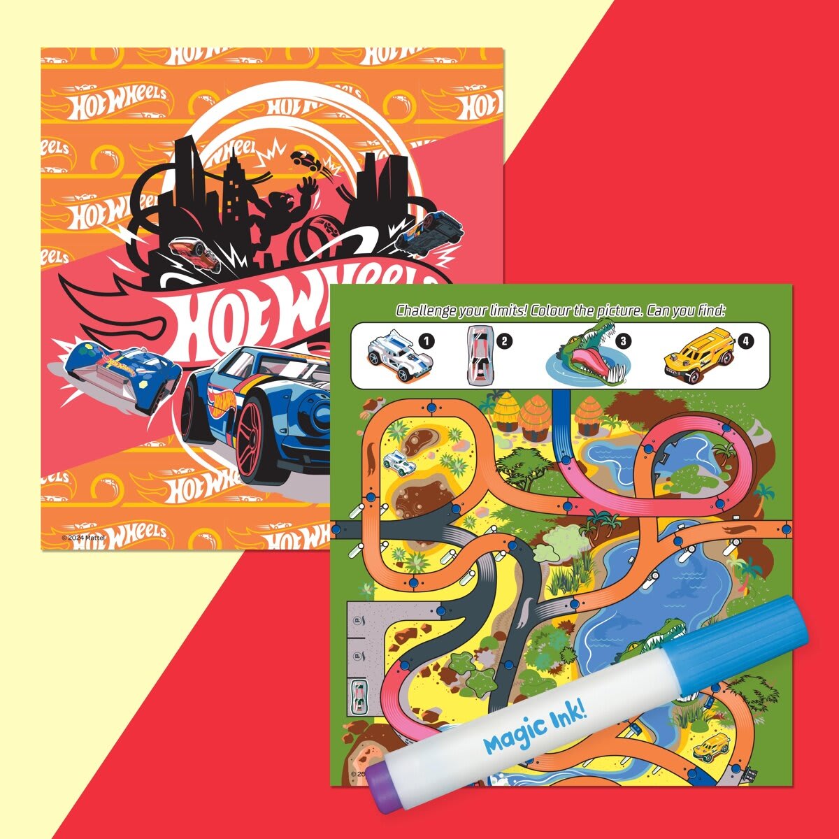 INKredibles Magic Reveal Hot Wheels Mess Free Magic Ink Pictures! - Book