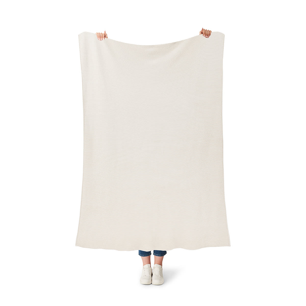 Chunky Knit Throw - Ivory