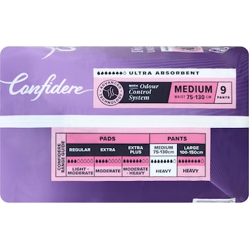 Confidere Incontinence Pants Womens Medium 9 pack