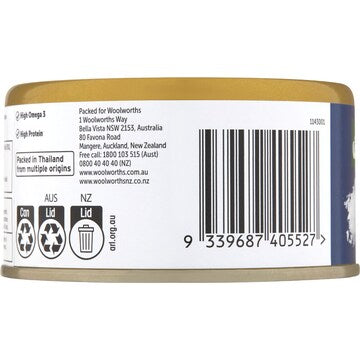 Woolworths Yellowfin Tuna Chunks Springwater & Sea Salt 185g