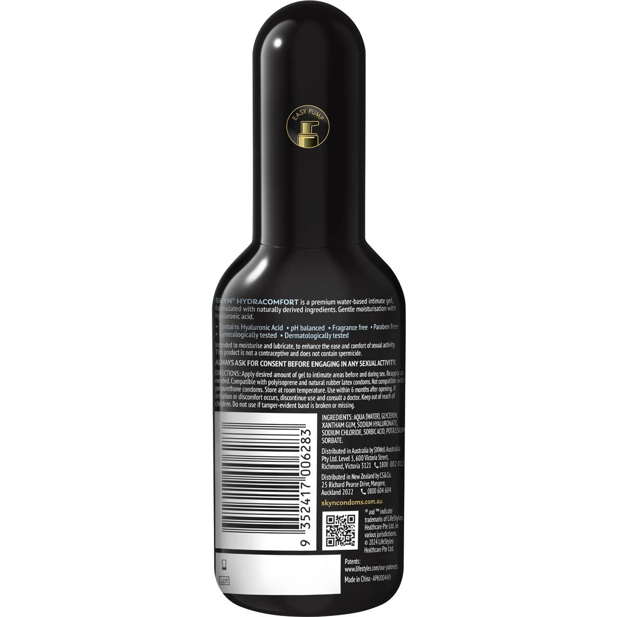 Skyn Water Based Hydracomfort Intimate Gel 80mL