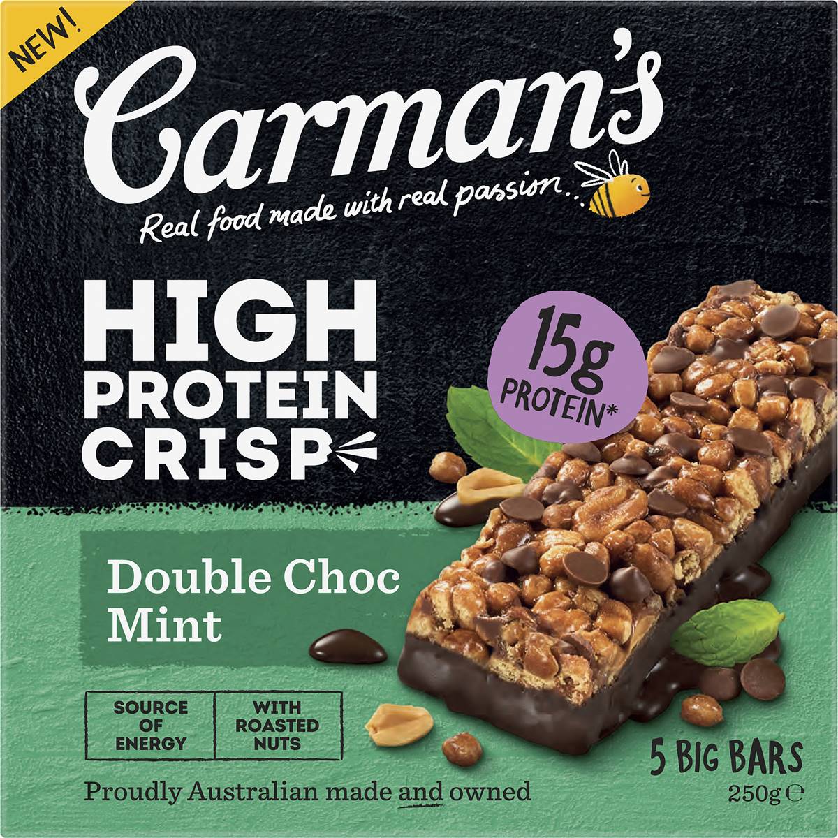 Carman's High Crisp Double Choc Mint 5 Pack 250g