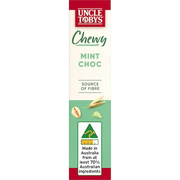 Uncle Tobys Chewy Muesli Bars Mint Chocolate 6 Pack 185g