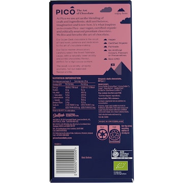 Pico Organic Vegan Chocolate Super Dark 80g