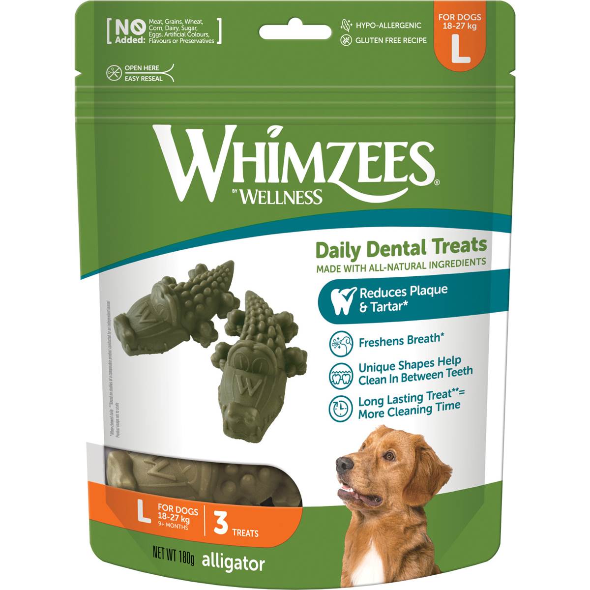 Whimzees Wellness Daily Dental Treats Large 3 pack