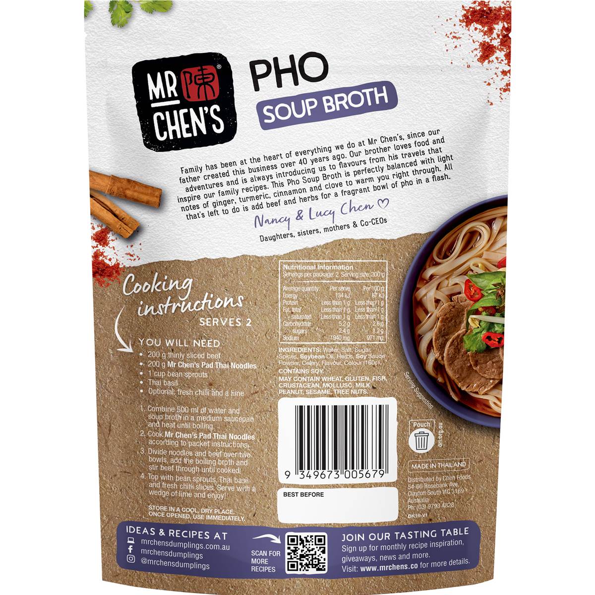 Mr Chen's Pho Soup Broth 400g