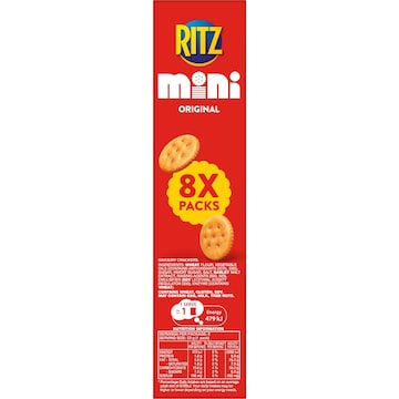 Ritz Mini Crackers Original Flavour Snack Bags 8 pack