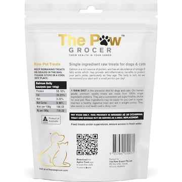 The Paw Grocer Freeze Dried Salmon Belly Dog Treats 90g