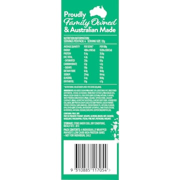 Mayver's Low Carb High Protein Bars Choc Mint Biscuit 4 pack