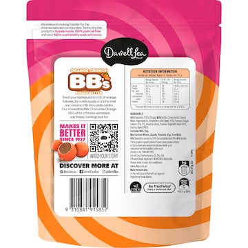 Darrell Lea Milk Chocolate BB's Orange Crunch 152g
