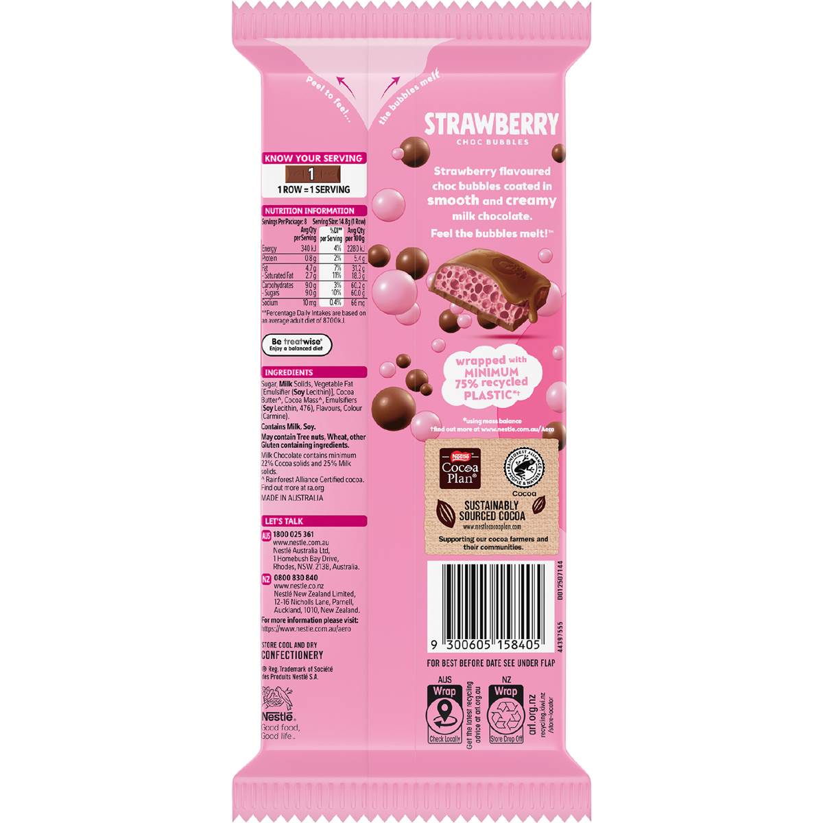 Aero Strawberry Chocolate Block 118g