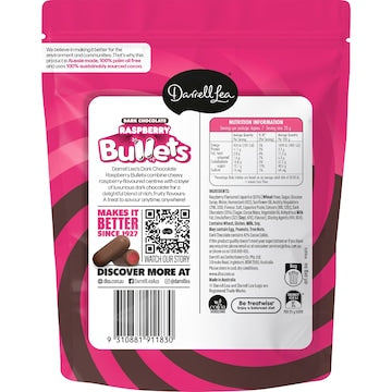 Darrell Lea Raspberry Bullets Dark Chocolate 190g