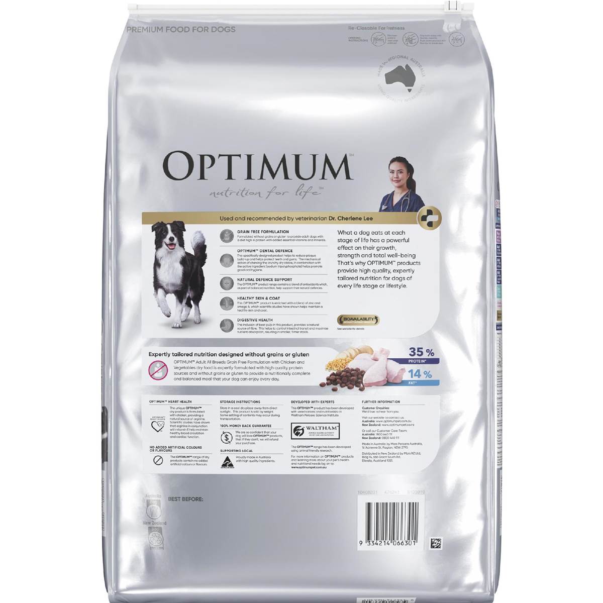 Optimum Adult Dry Dog Food With Chicken & Veg 6.2kg