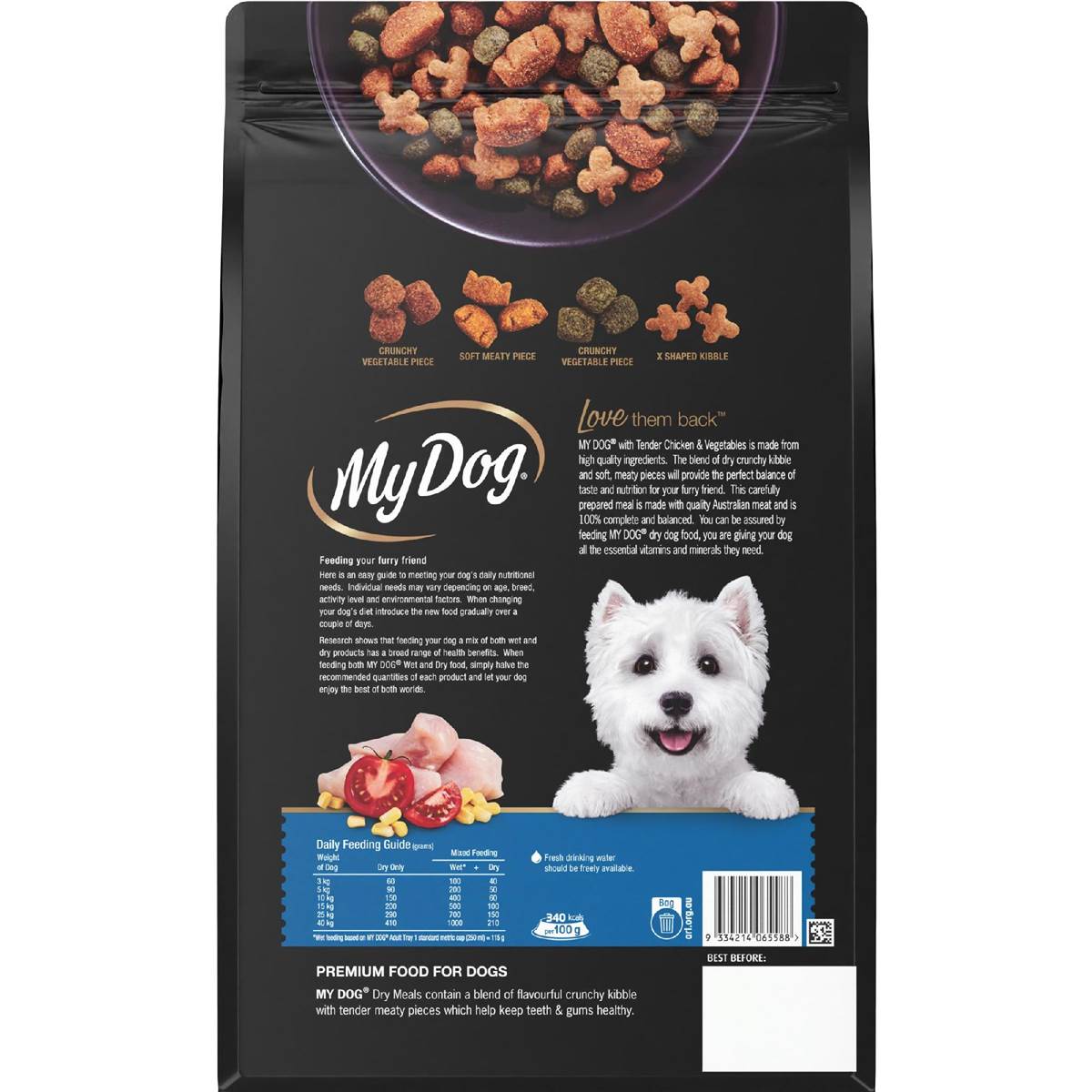 My Dog Adult Dry Dog Food With Tender Chicken & Vegetables 2.8kg