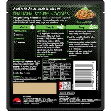 Lee Kum Kee Shanghai Stir Fry Noodles Ready Sauce 120g