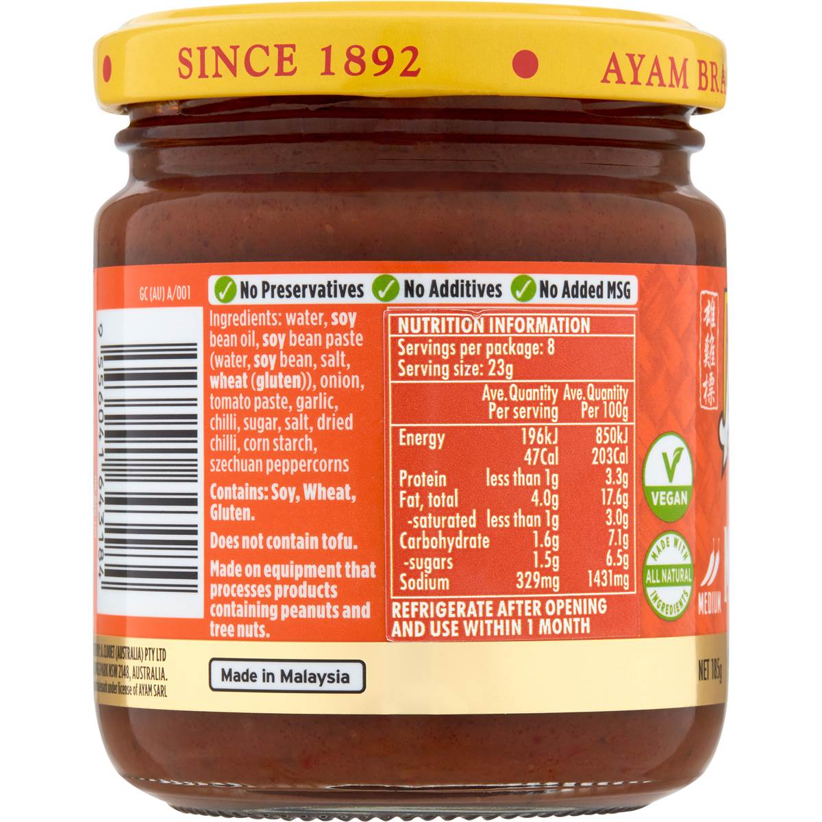 Ayam Sichuan Mapo Tofu Stir Fry Paste 185g