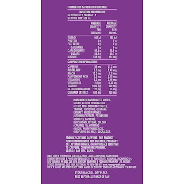 V Energy Grape Burst Drink 500mL