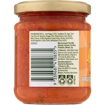 La Gina Grilled Pepper Bruschetta Topping 190g
