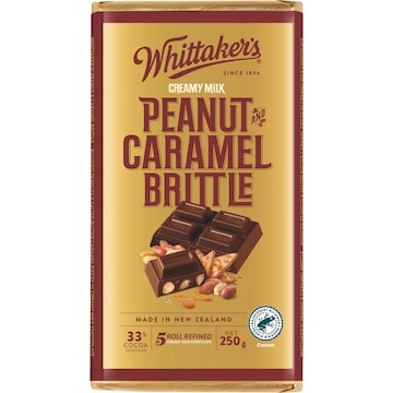 Whittaker's Block Peanut Caramel Brittle 250g