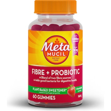 Metamucil Fibre & Probiotic Gummies Strawberry 60 pack