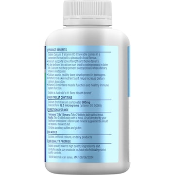 Ostelin Calcium & Vitamin D3 Chewable Citrus Flavour Tablets 120 pack