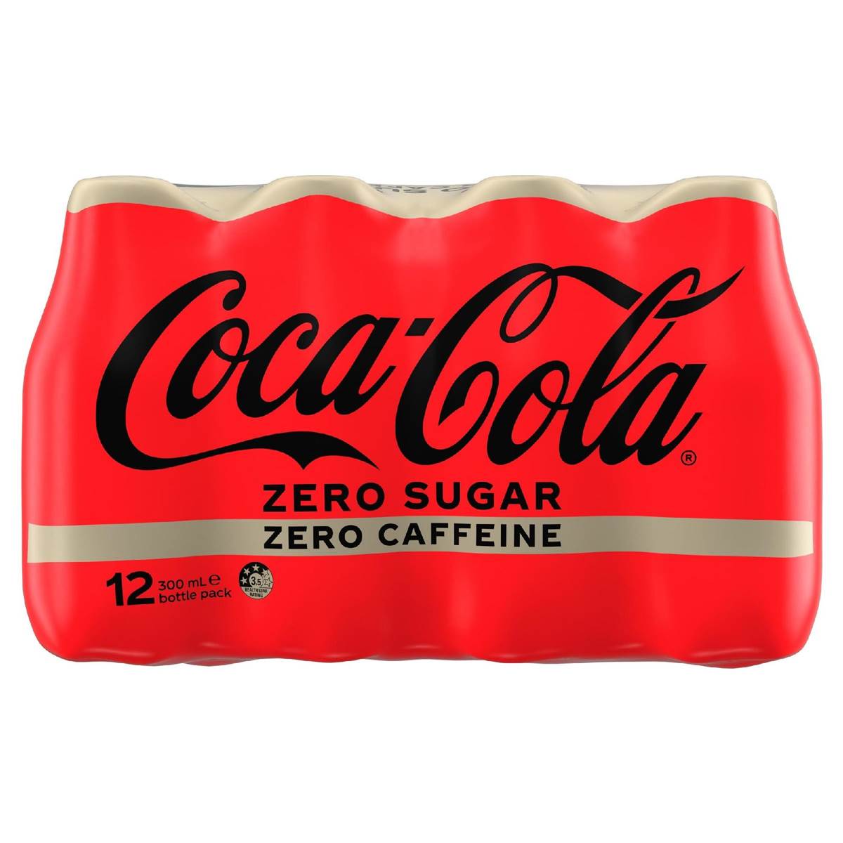 Coca-Cola Zero Sugar Zero Caffeine Soft Drink Mini Bottles 12 x 300mL
