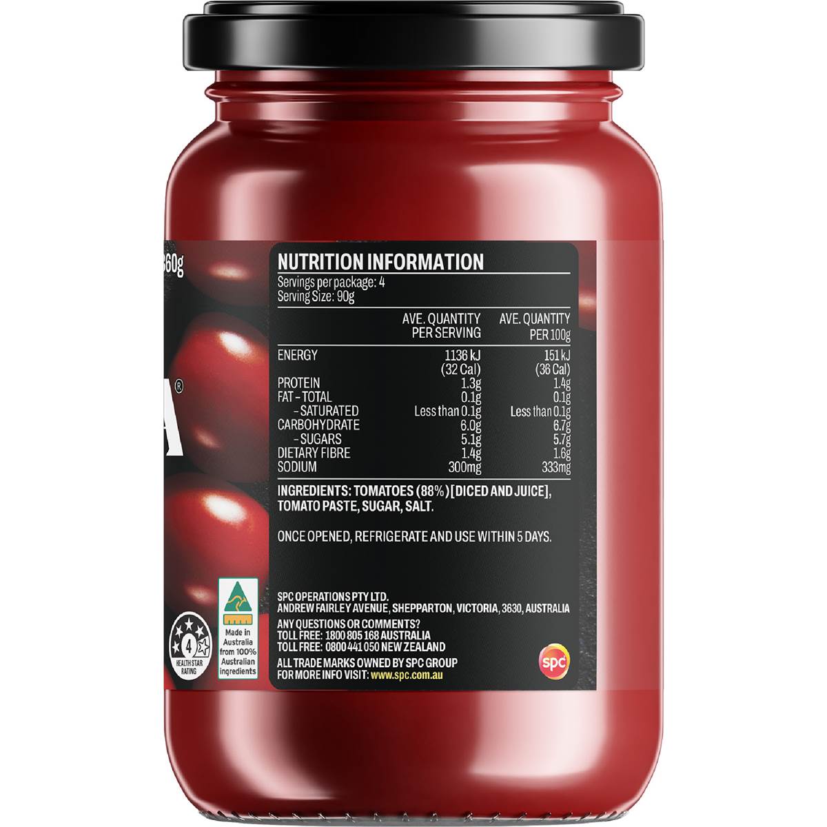 Ardmona Simple Pasta Sauce 360g