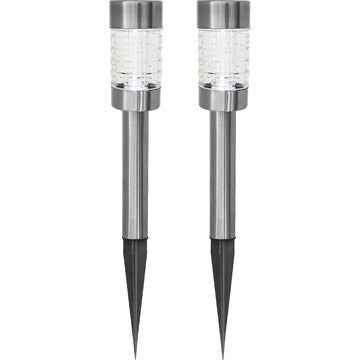 Mirabella Solar Stainless Steel Path Lights 2 pack