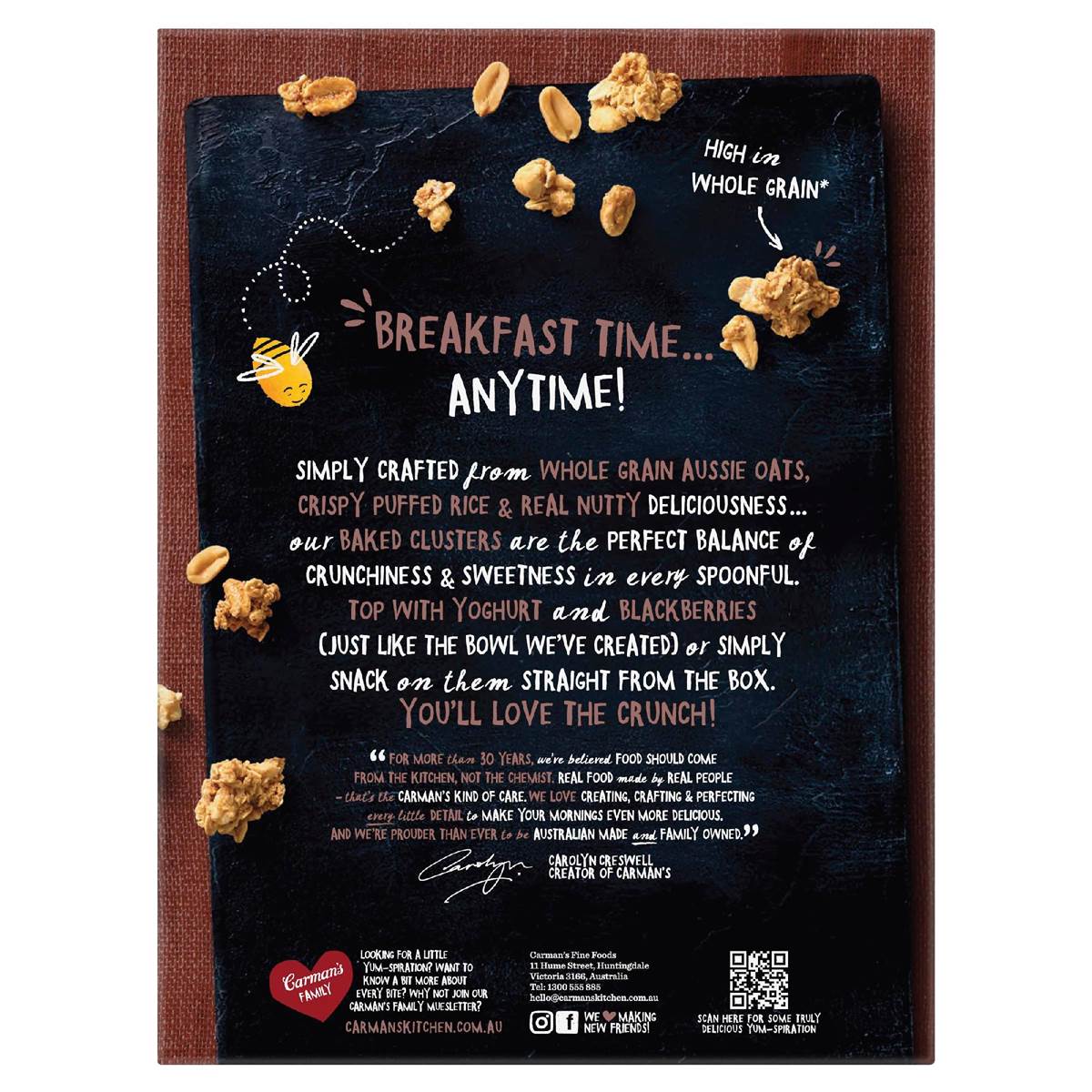 Carman's Aussie Oat Clusters Nutty Crunch 450g