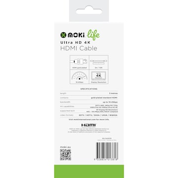 Moki HDMI Cable 3m each