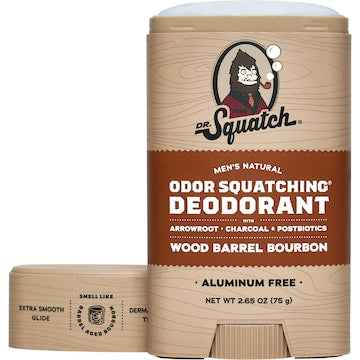 Dr Squatch Men's Natural Deodorant Wood Barrel Bourbon 75g