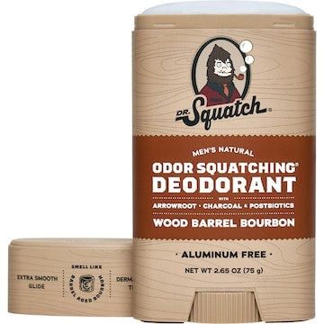 Dr Squatch Men's Natural Deodorant Wood Barrel Bourbon 75g
