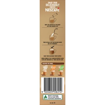 Nescafe Creamy Coconut Latte Coffee Sachets 8 pack