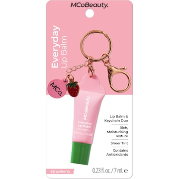 MCoBeauty Everyday Lip Balm Keyring Strawberry each