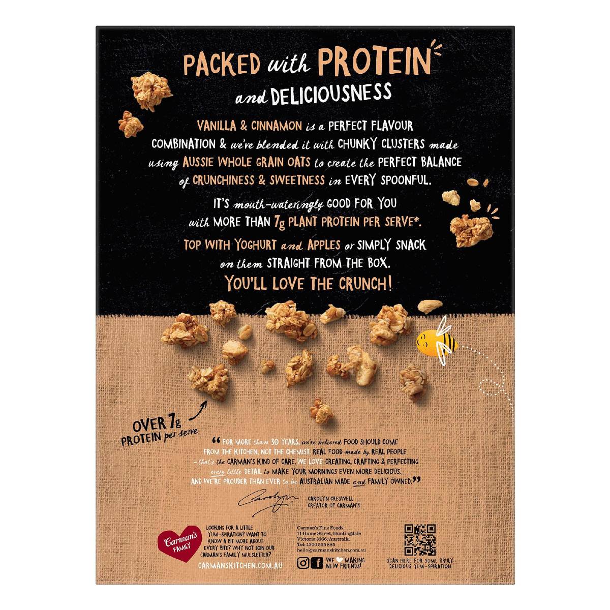 Carman's Protein Clusters Vanilla Cinnamon Crumble 425g