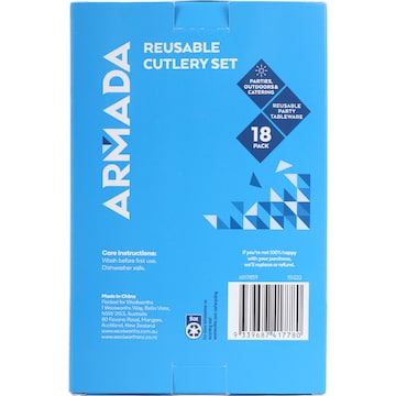 Armada Reusable Cutlery Set Assorted 18 pack
