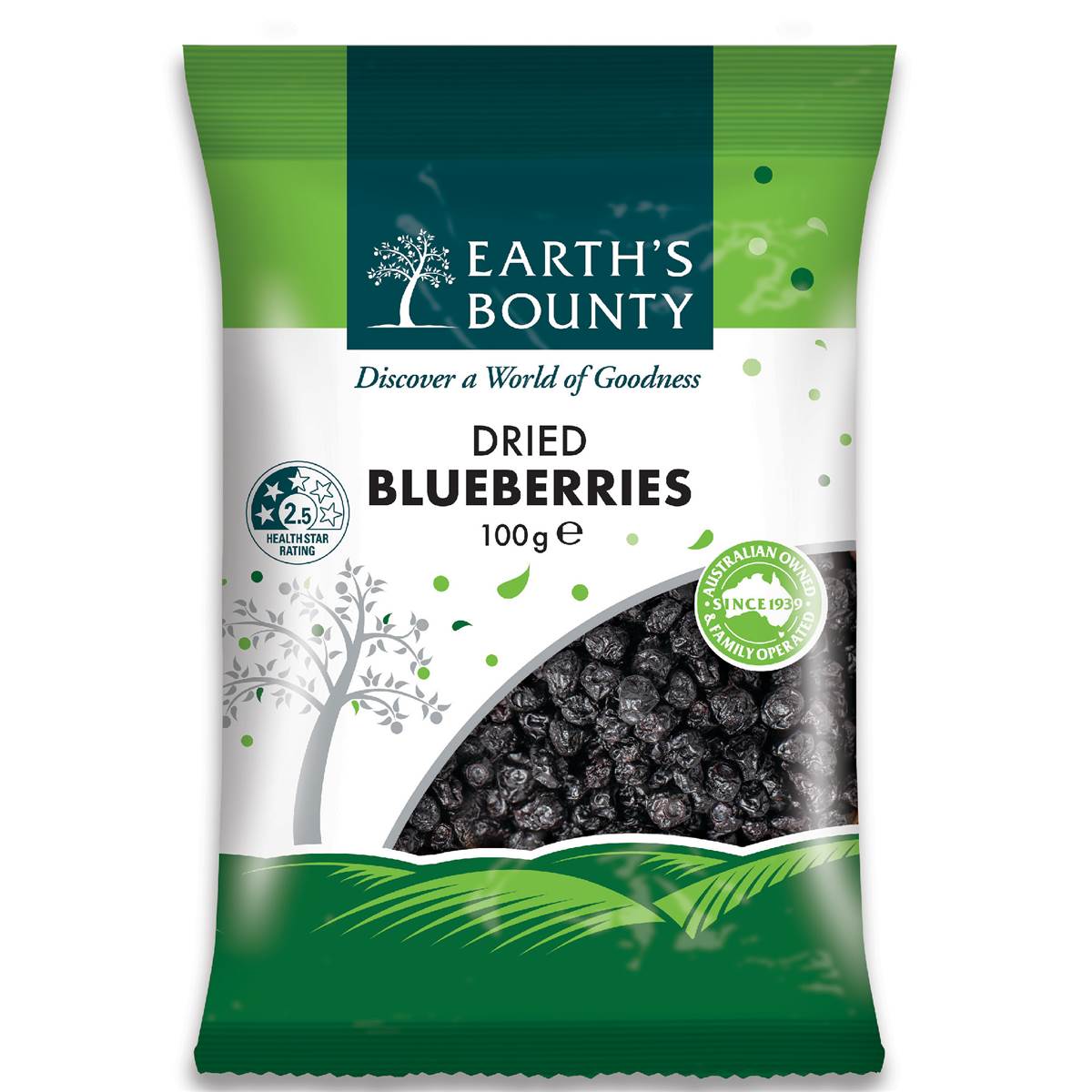Earth's Bounty Dried Blueberries 100g