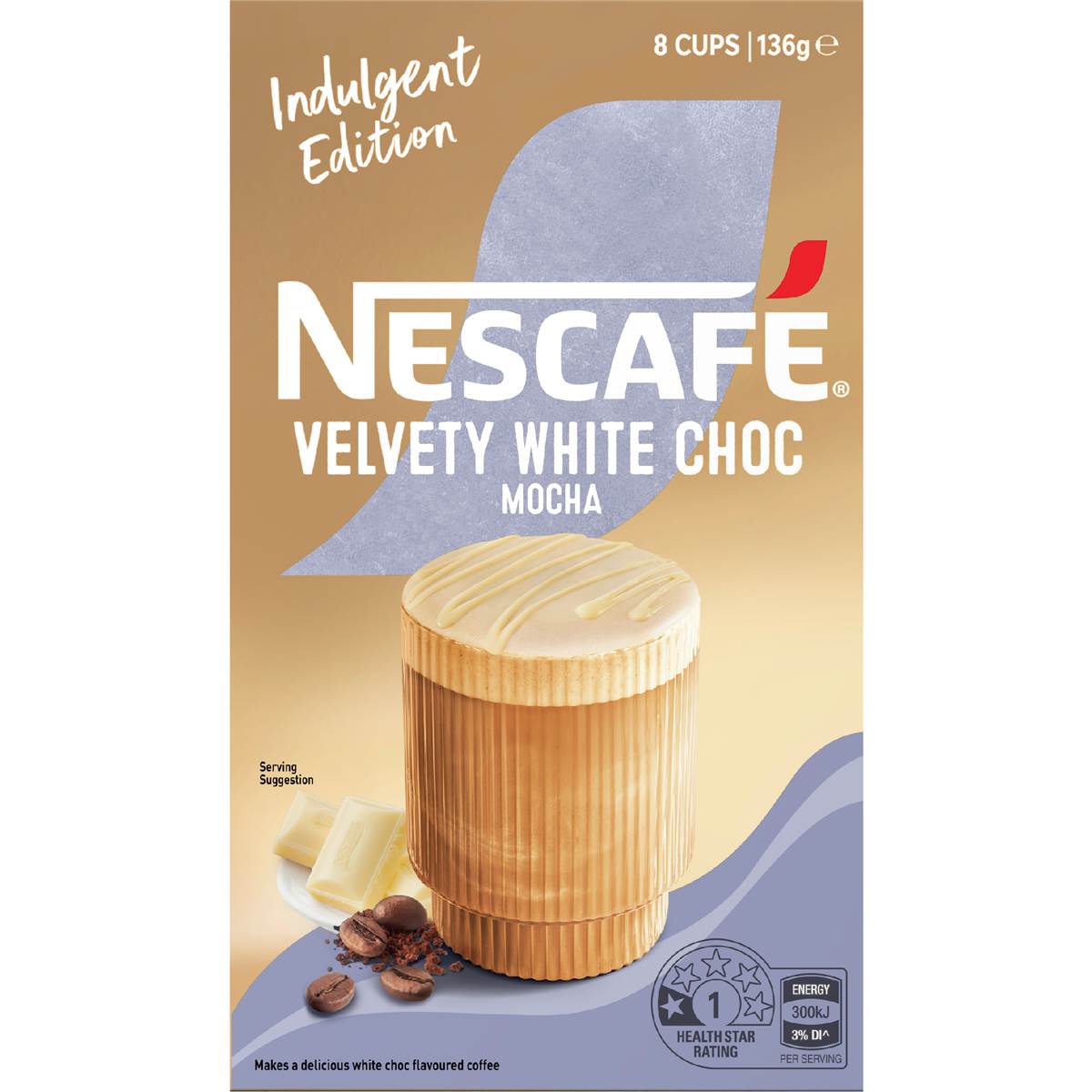 Nescafe Velvety White Choc Mocha Sachets 8 pack