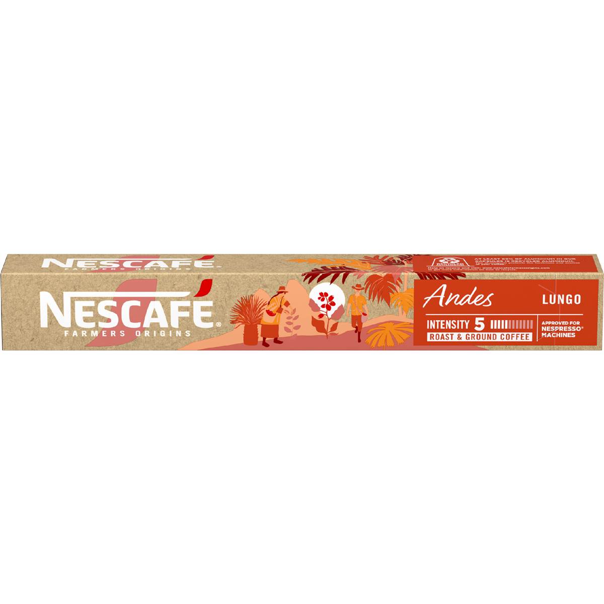 Nescafe Farmers Origin Pods Andes Lungo Coffee Capsules 10 pack